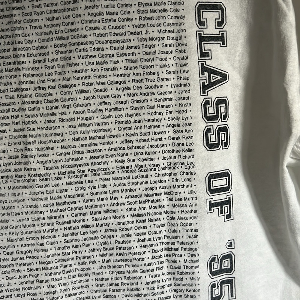 CHS Capital High class of ‘95 single stitch tee shirt Sz. Large - Picture 6 of 17